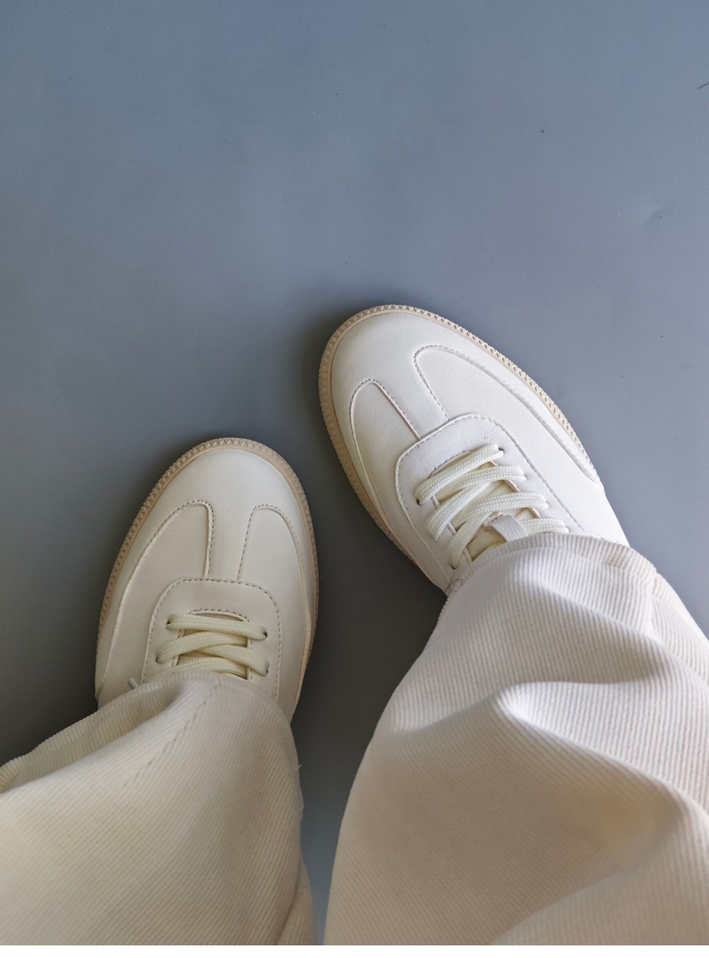 Amu Home Tannery Leather Sneakers Women's Casual Shoes round Toe Low Heel Deep Mouth Flat Bottom Stitched Together · v12