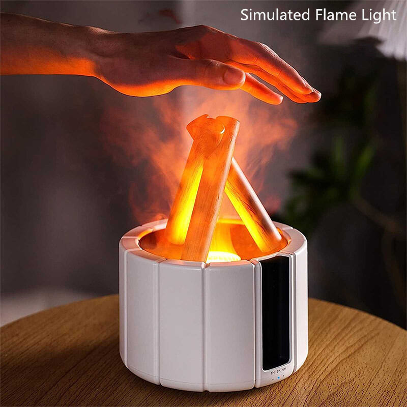 Lovaroma H9 Điều khiển từ xa USB Máy tạo độ ẩm không khí Máy khuếch tán hương thơm Máy phun sương siêu âm Ngọn lửa lửa trại Đèn xông hương tinh dầu nước hoa