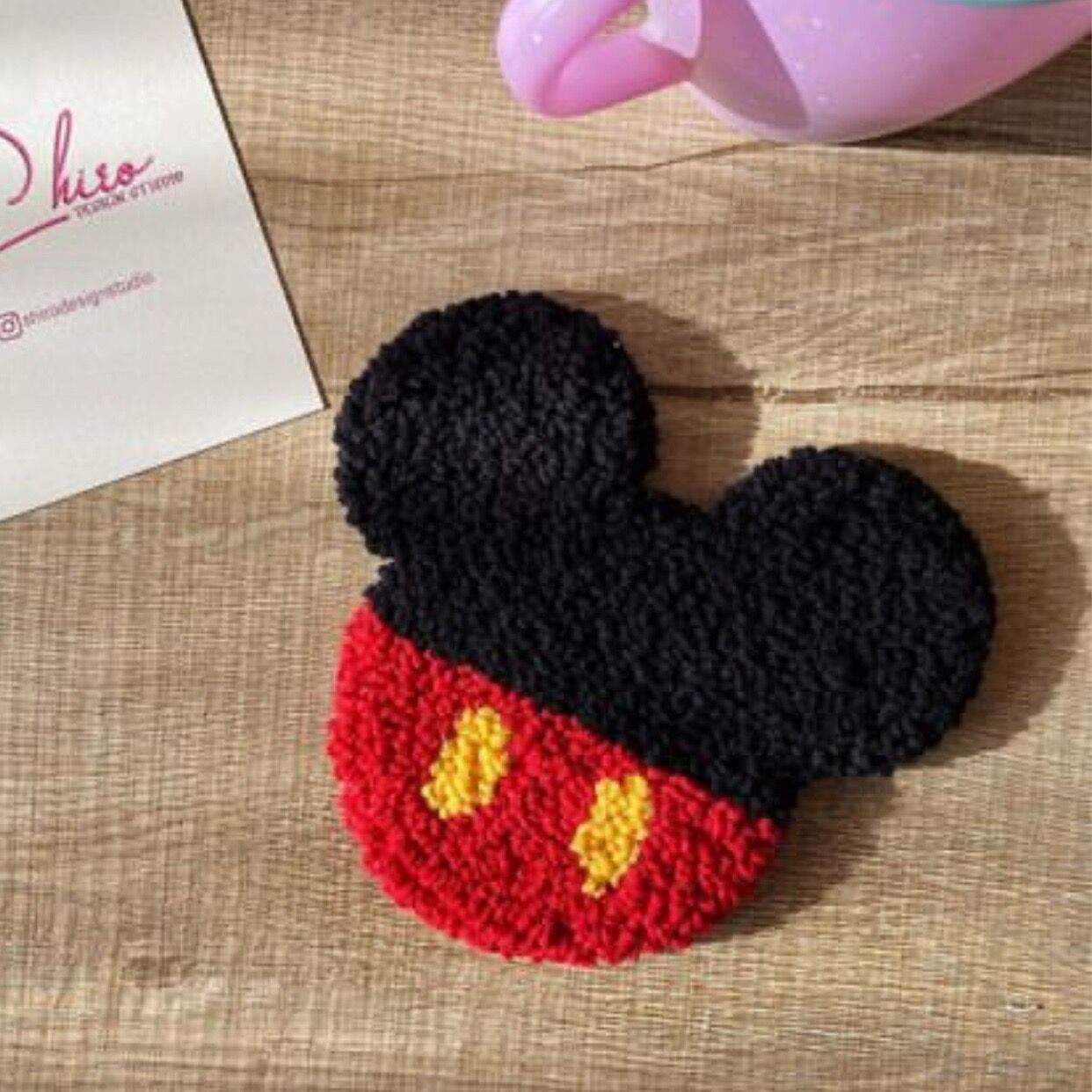 Handmade DIY Embroidery Kit Creative Gift Friend Magnetic Coaster Material Pack Punch Needle Home Fabric Sewing Supplies
