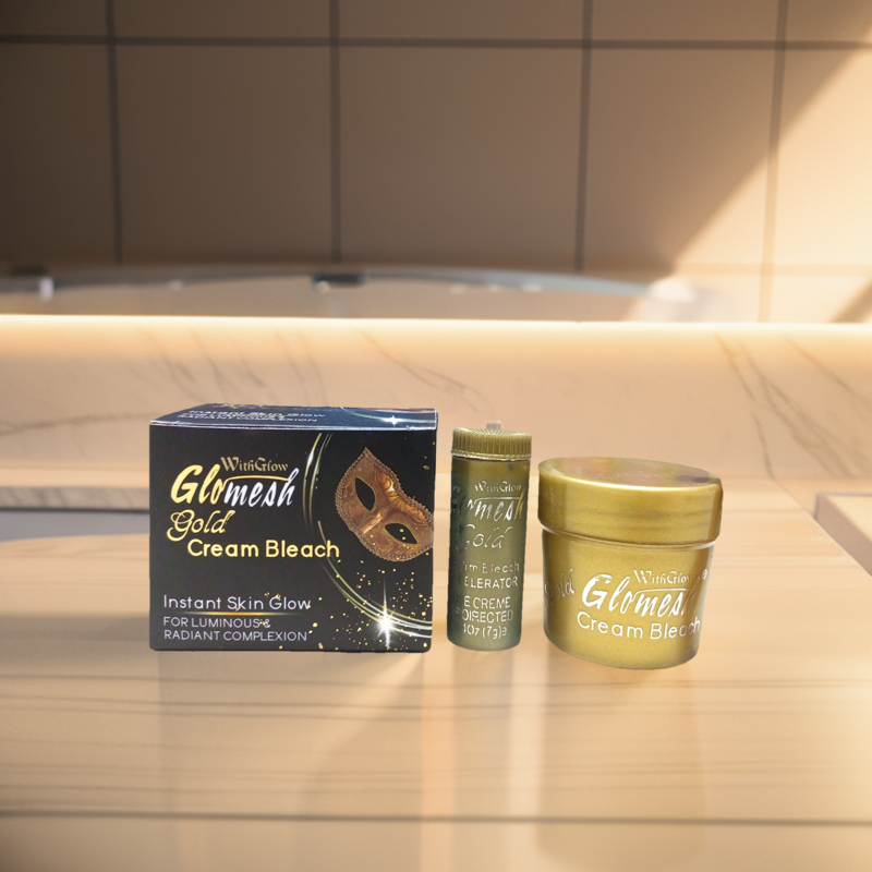 Glomesh 24K Gold Facial Glowing Bleach Cream. 