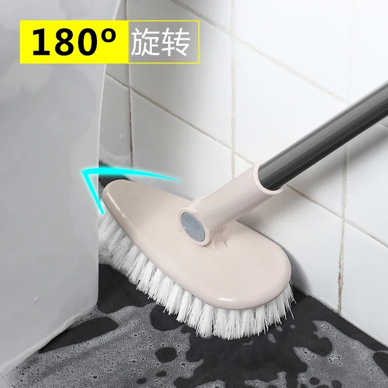 Toilet Floor Brush Brush Useful Tool Floor Brush Tile Bathroom Toilet Floor Tile Long Handle Go to the Dead End Bristle Cleaning Brush