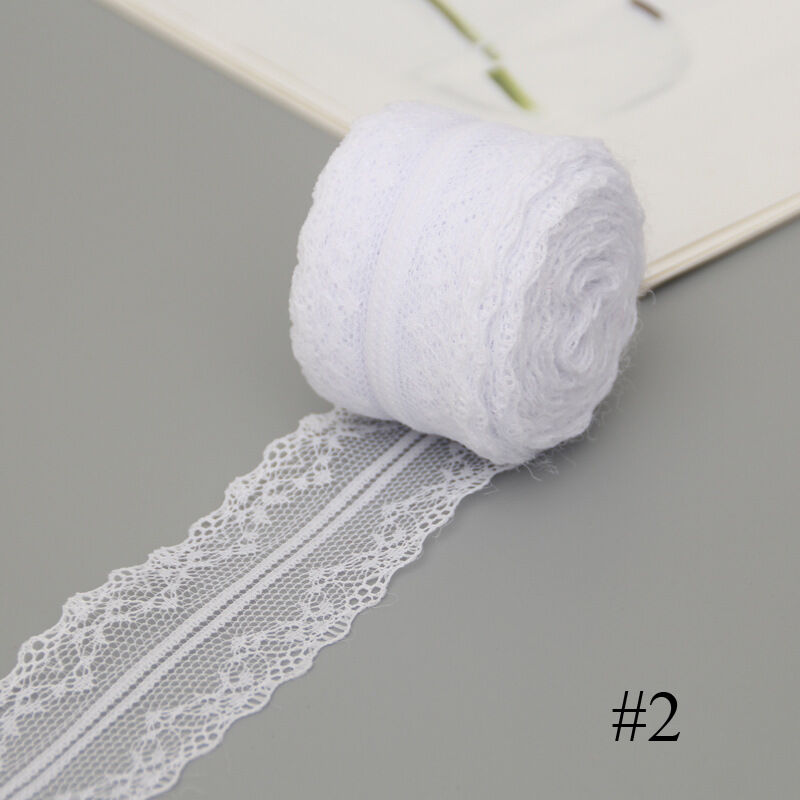 10m/roll white lace ribbon 3-4.5cm handmade home craft material hollow flower lace ribbon DIY clothing sewing and fabric