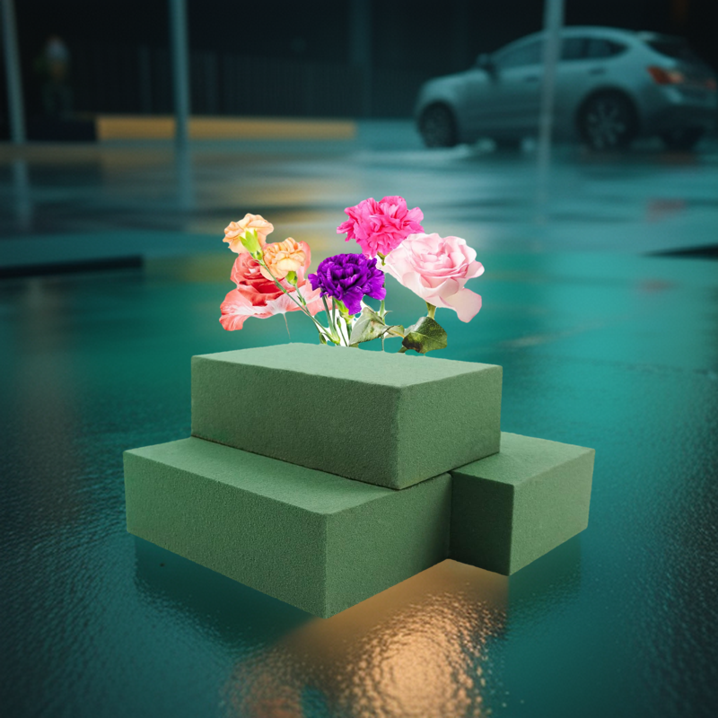 Floral Foam Blocks,Green Wet Dry Flower Foam Plant Foam for Fresh & Artificial Flower Arrangements for flower baskets, centerpieces, wedding, cemetery flower boxes, baby shower. 