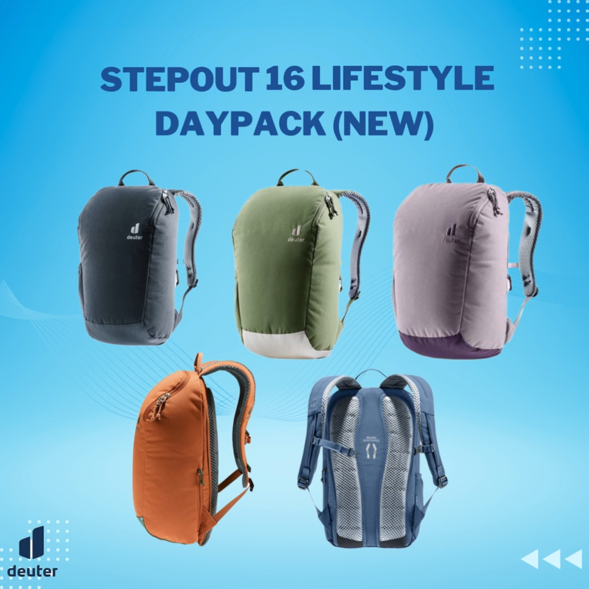 DEUTER STEPOUT 16 LIFESTYLE DAYPACK (New) | Backpack | Ergonomic Design | 16 liters