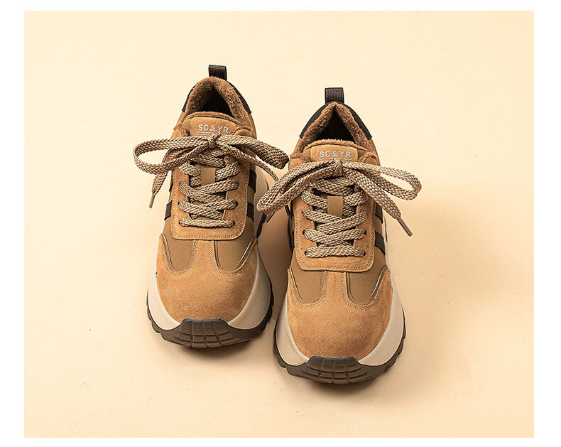 Spring New Style Women's Casual Thick Bottom Agan Dad Shoes Fashion Small Size Heightening Shoes Leisure Sports Running Shoes · v9