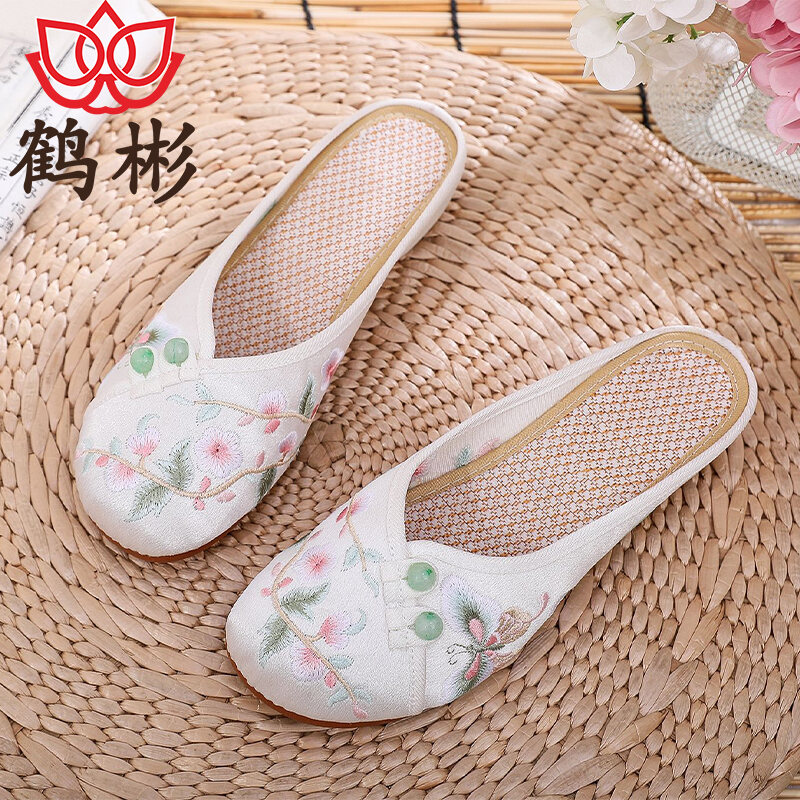 Chinese deals floral slippers