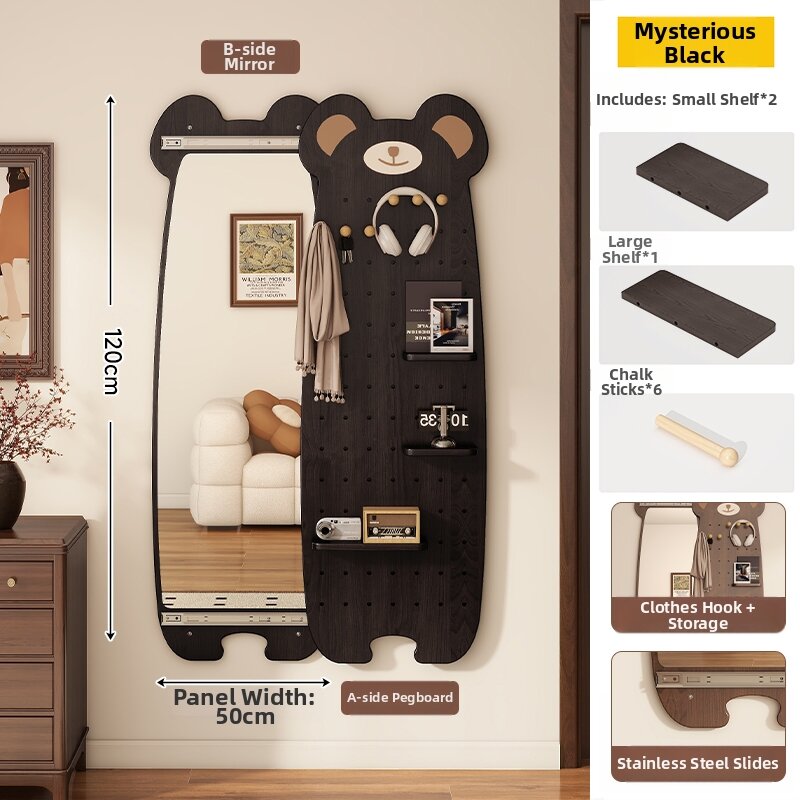Retractable Sliding Concealable Full Length Mirror