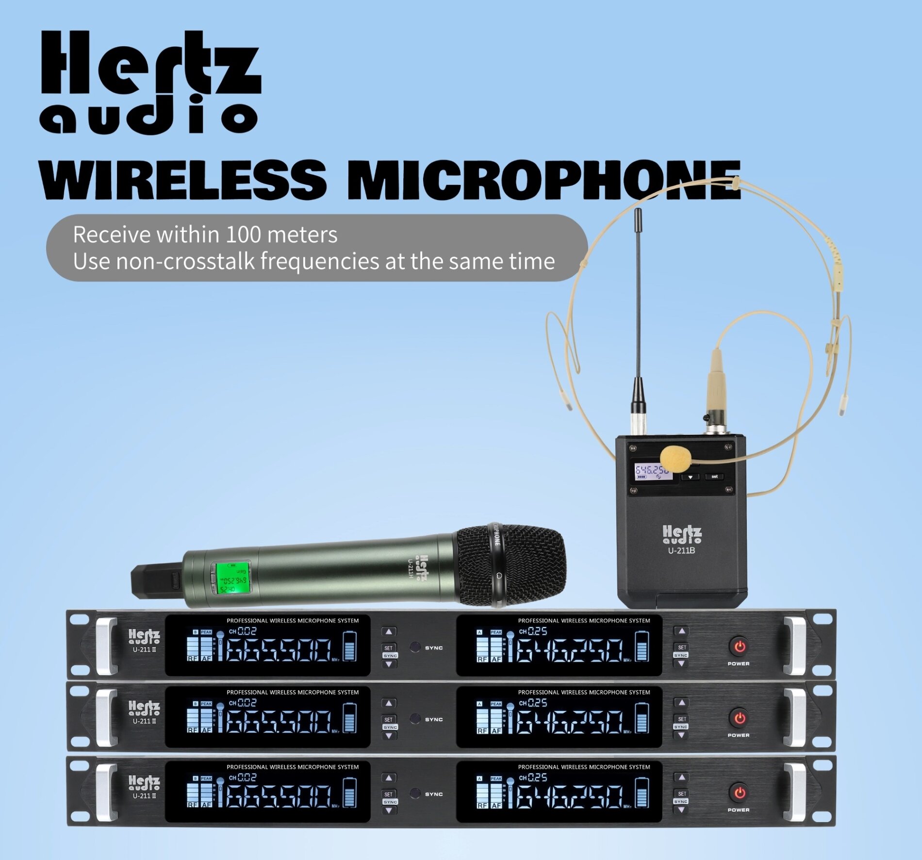 HzA Hertz Audio U 211H II Wireless Handheld Microphone System 200 adjustable frequencies Lazada PH