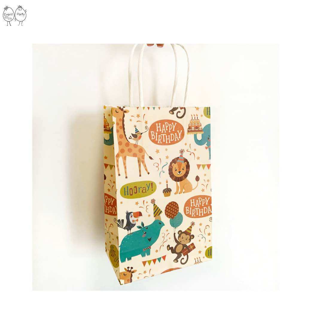 [SG READY STOCK] Birthday Gift Bag Goodie Bags Kraft Paper Bag Thank you Bags Happy Everyday Wrapping Gift Bag Thank you Paper Bags