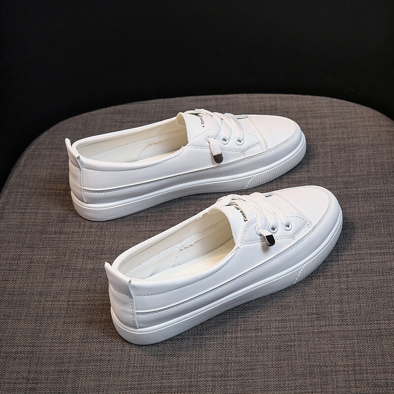 Spring 2022 Popular Shallow Mouth White Women's Shoes Summer Thin Lazy  Slip-on Skate Shoes New Casual All-matching | Lazada Singapore