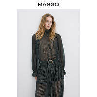 Mango | Women Blouse Polka Dot Scarf Collar