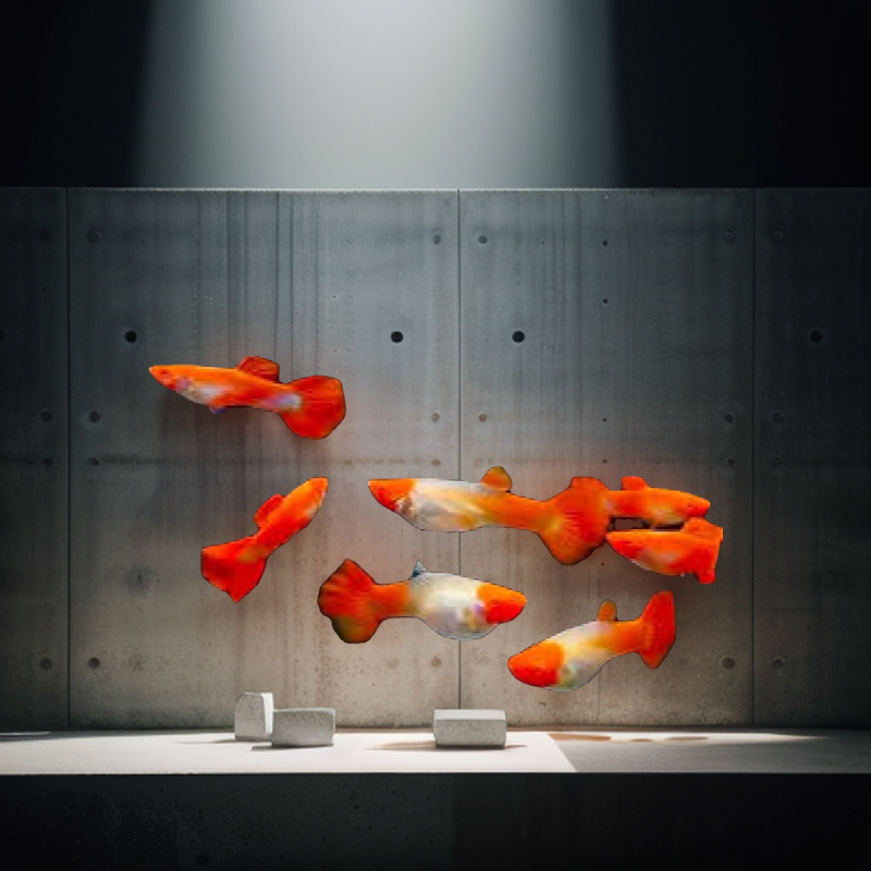 Guppy-Koi gen ear (2 cặp trống-mái)