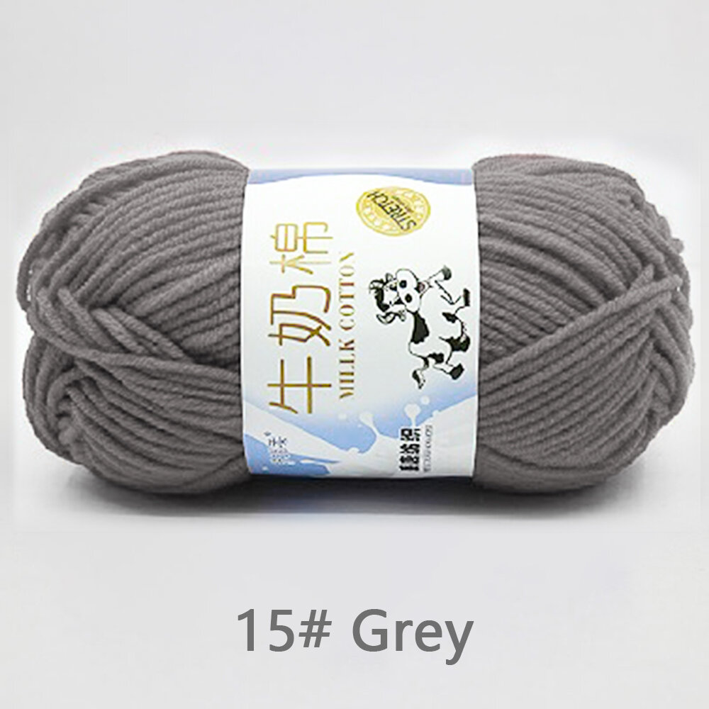 Soft Milk Cotton 5-Ply Knitting Yarn Needlework Dyed Lanas For Children And Adult Crochet Craft Sweater Hat Dolls DIY Crocheting