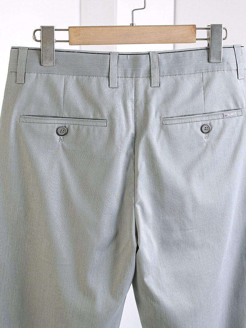 Tencel Cotton! Good quality! Export Cut Label Summer Men Thin Elastic Straight Breathable Business Casual Pants. 