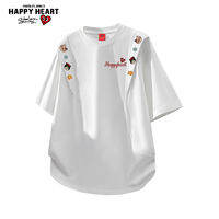 CHARLES JANGS HAPPY HEART | American Deconstruction Cat Print T-Shirts