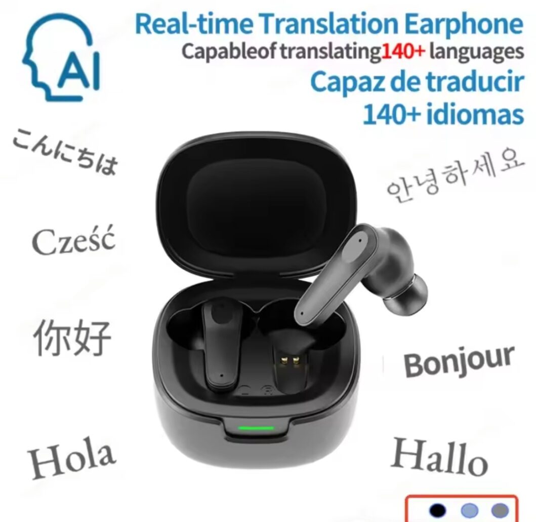 Wireless Translator Earbuds Bluetooth 5.4 Noise Cancelling Real Time AI Translation for Travel