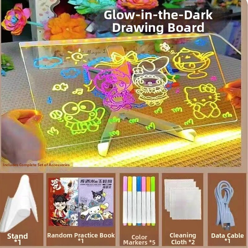 Erasable LED Light Drawing Board