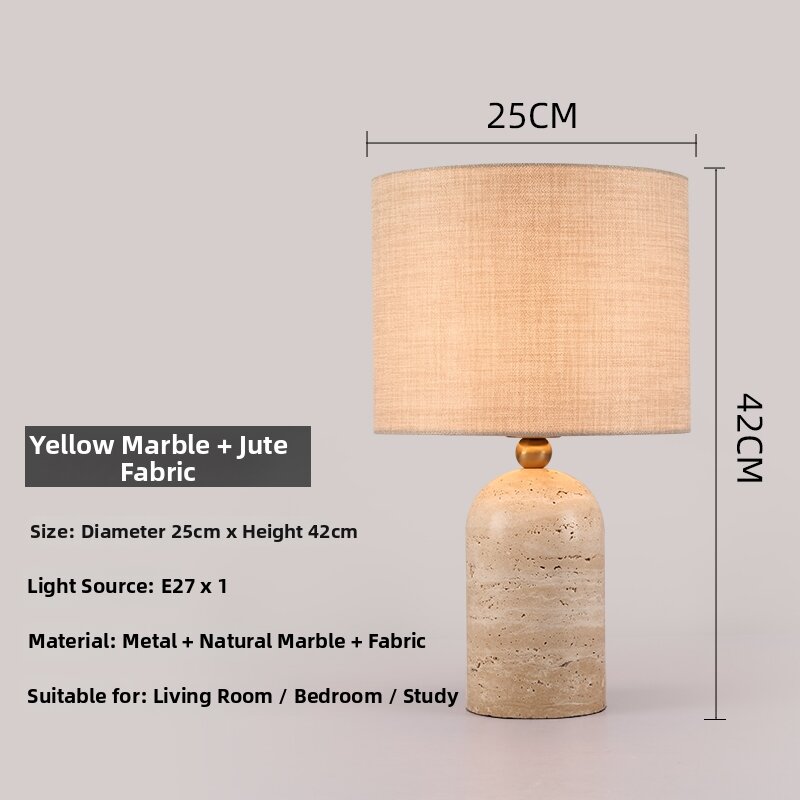 Luxurious Bedroom Table Light Stone