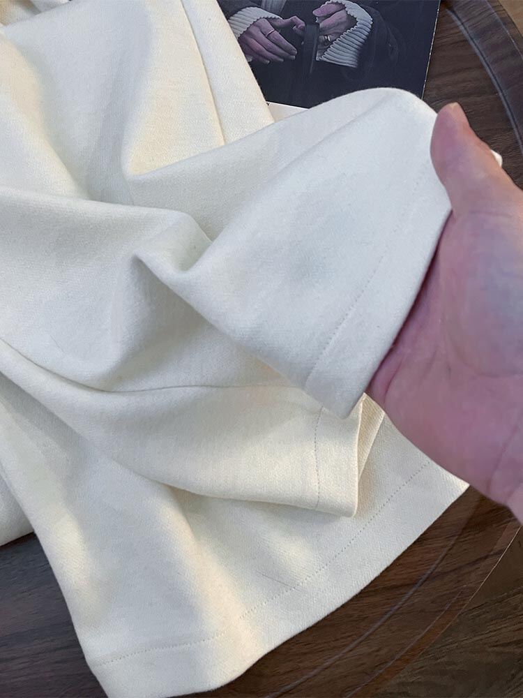 White High Waist Slimming Wide Leg Pants Spring 2025 Casual Vintage Korean Loose Pleated Straight Cut Women's Trousers
