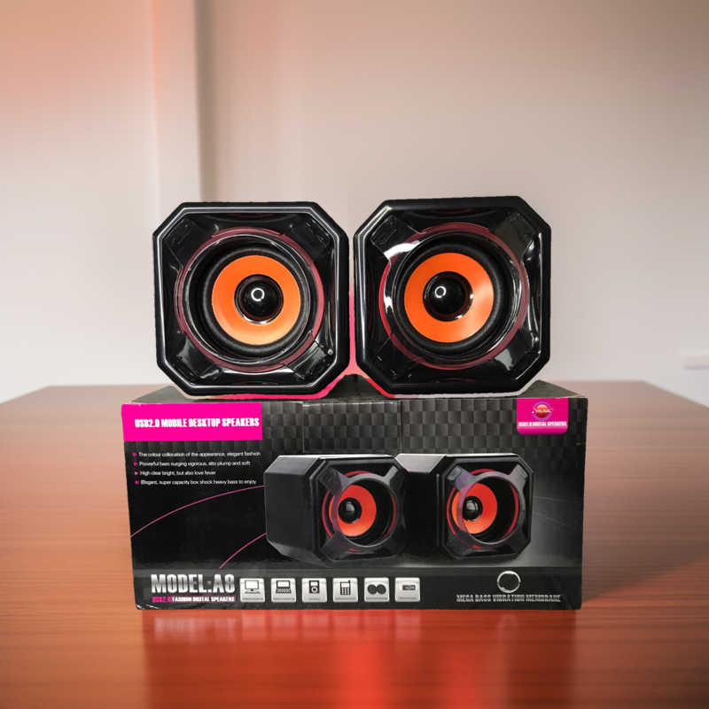 USB 2.0 Mobile Desktop Speakers. 