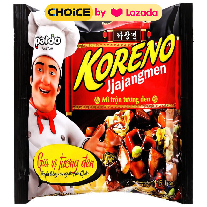 Combo 5 gói Mì Trộn Tương Đen KORENO JJAAJANGMEN 115g