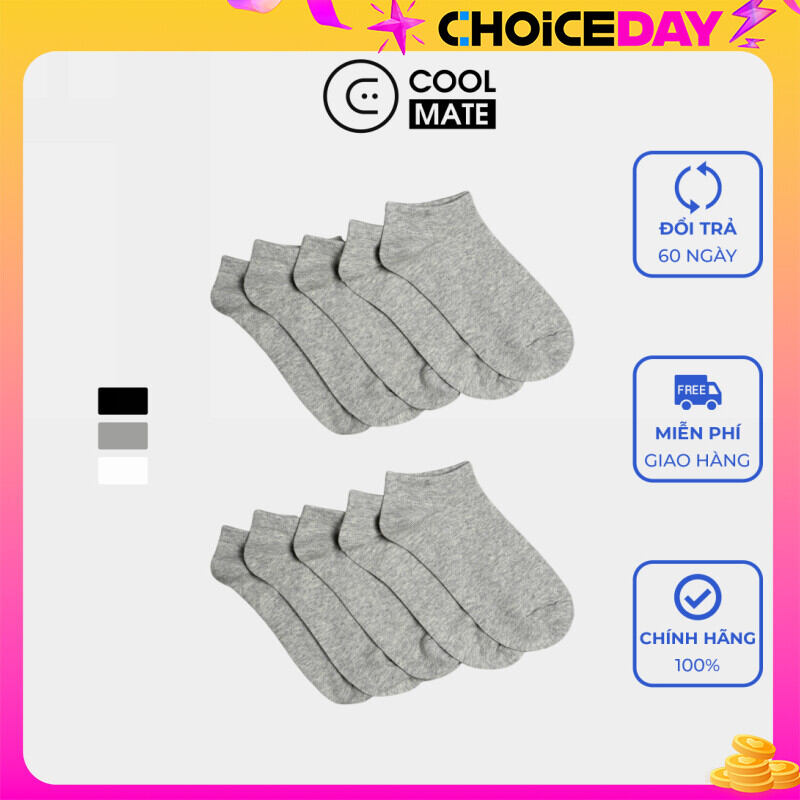 [MỚI] Pack 10 Đôi tất vớ Coolmate Basics thấm hút mồ hôi - Thương hiệu Coolmate