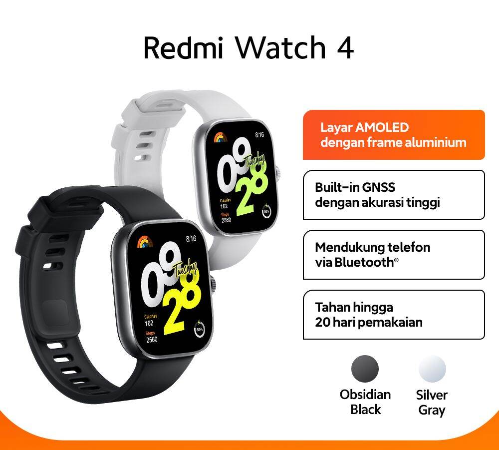 Xiaomi Redmi Watch 4 Smartwatch Comes With Ultra-Wide AMOLED Display, Health and Fitness Monitoring, 150+ Sports Modes, and 5 ATM Water Resistance ราคา 1,990 บาท*ส่งฟรี