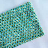 Hand-Stamped Plant-Dyed Baby Cotton Long-Pile Fabric Home Clothing Skirt Apparel Various Flower Patterns Indian Imported
