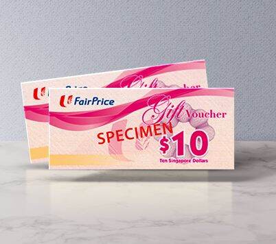 NTUC Fairprice Physical Vouchers $10 denomination