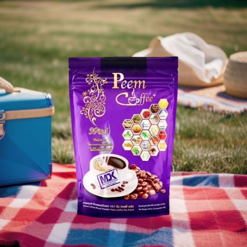 กาแฟภีมคอฟฟี่พลัส39 in1 1ห่อ 15ซอง Peem Coffee สินค้าใหม่ ราคา 287 บาท*ส่งฟรี