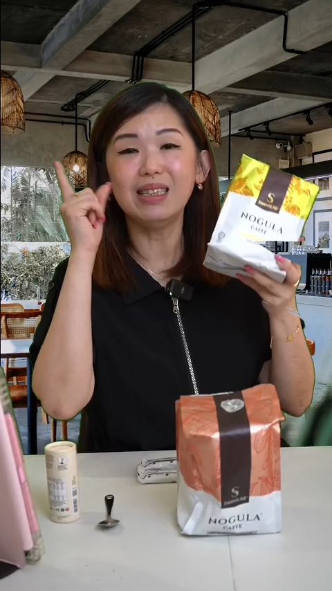 SweetLAB Nogula Caffe 100% Arabica 3 in 1 Instant Coffee | Halal | Low Sugar Diet (20 sachets/pouch)