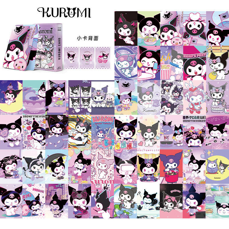 50pcs/box Kuromi Photocards Cartoon Photo Sario Melody Pacha Dog