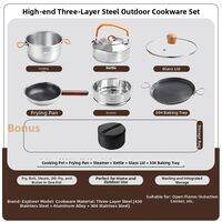 TanXianZhe | Stainless Steel Camping Cookware Set