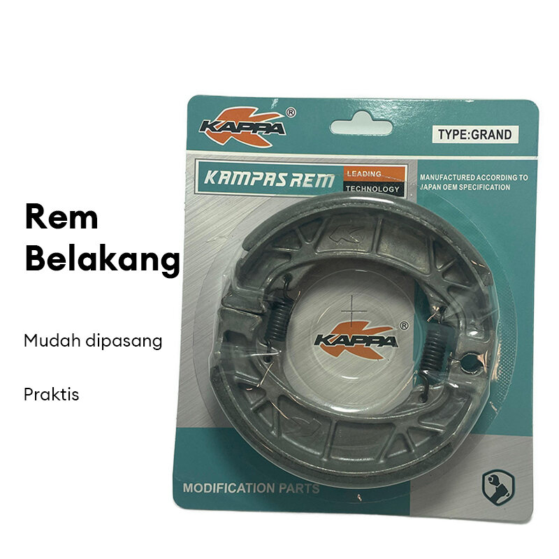 Kampas Rem Belakang Kappa Type Grand, Motor Beat atau Scoppy atau Spacy 1 Pcs Harga 13,900 rupiah*Gratis Ongkir