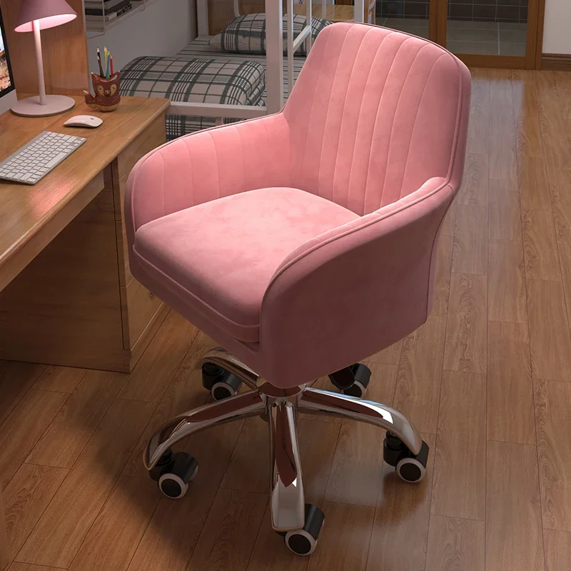Computer Chair Home Comfortable Long-Sitting Backrest Leisure Office Seating Student Dormitory Desk Swivel Chair Dressing Bench