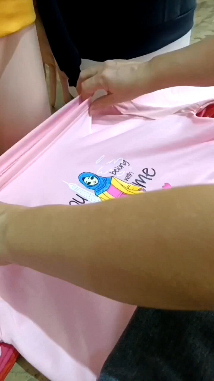baju kaos panjang anak perempuan sablon Hijab