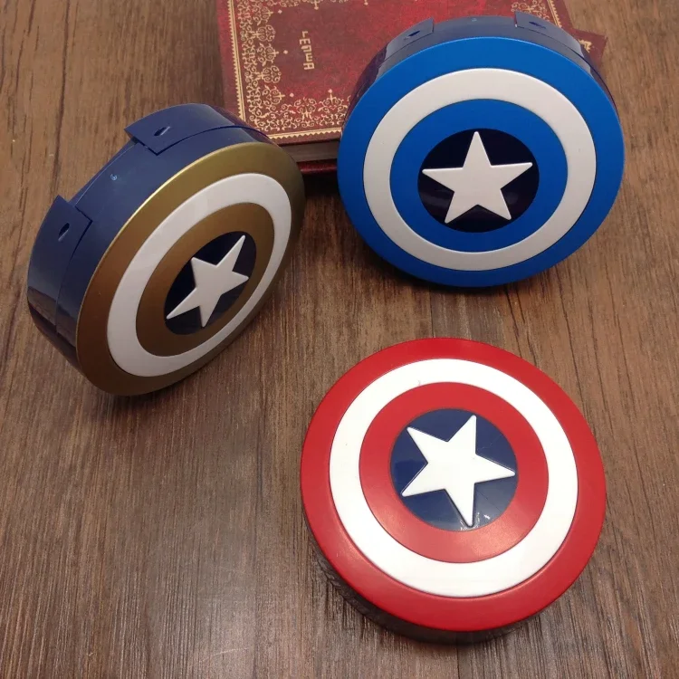 New Colored Contact Lenses Case Couple Box Portable Cartoon Contact Lens Case Contact Lens Case Contact Lens Case 9003 Captain America