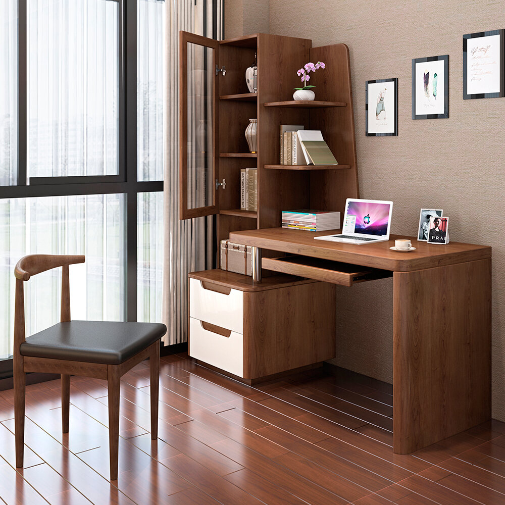 corner desk with cabinet