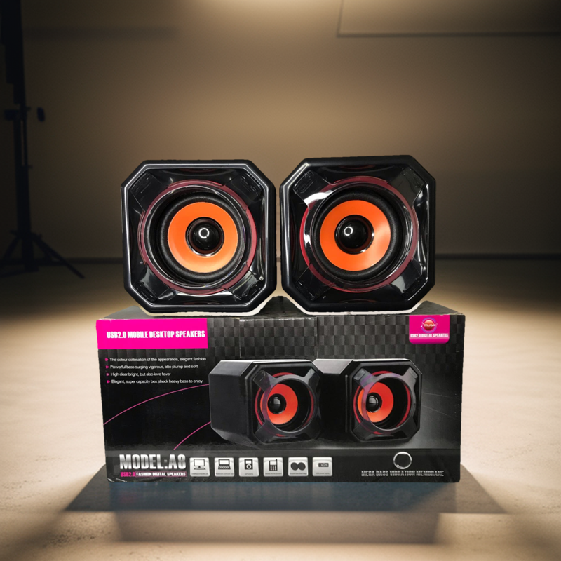 USB 2.0 Mobile Desktop Speakers. 