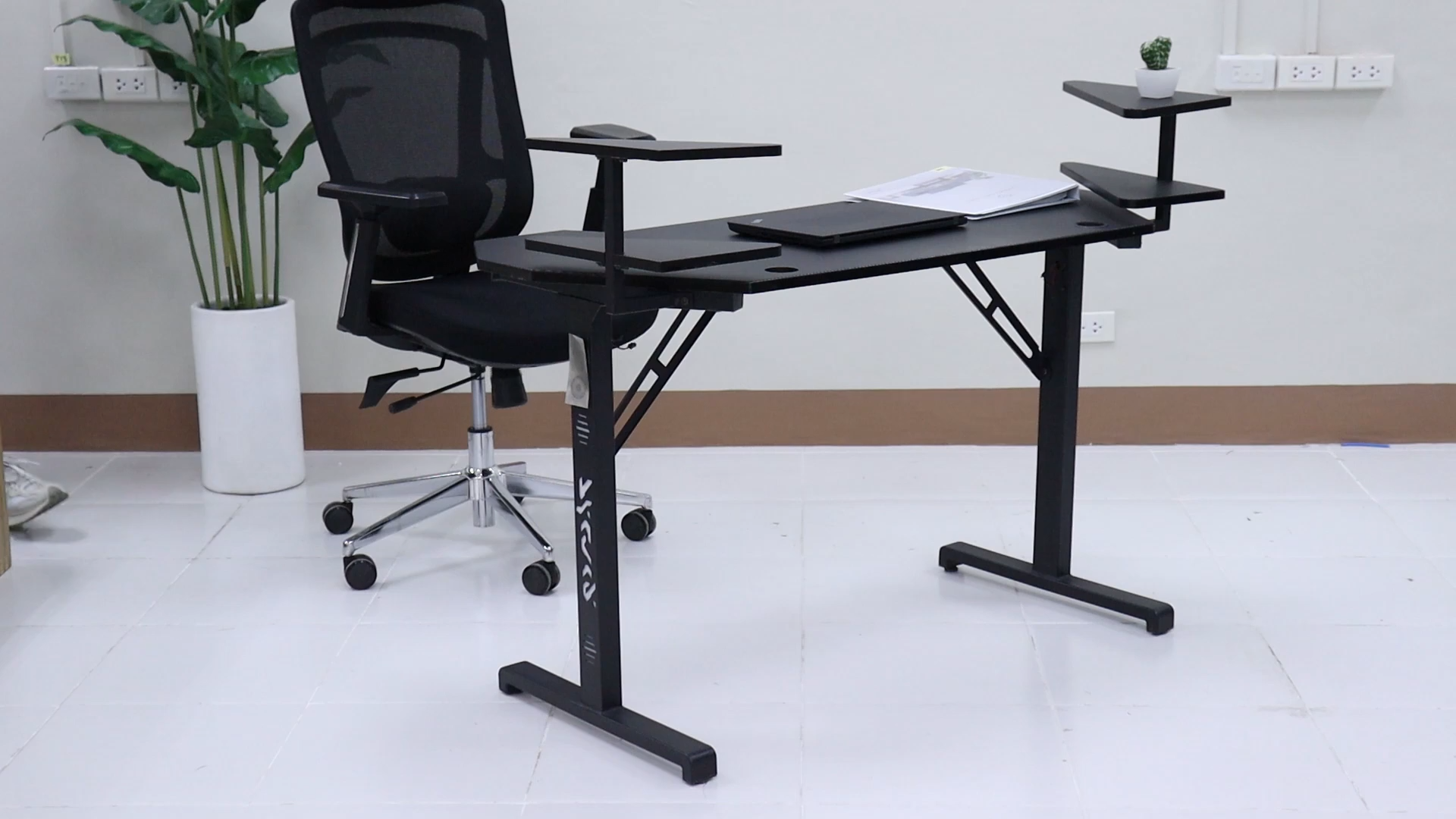 Living Gallery Gaming Table With LED And Side Racks | Sturdy And ...