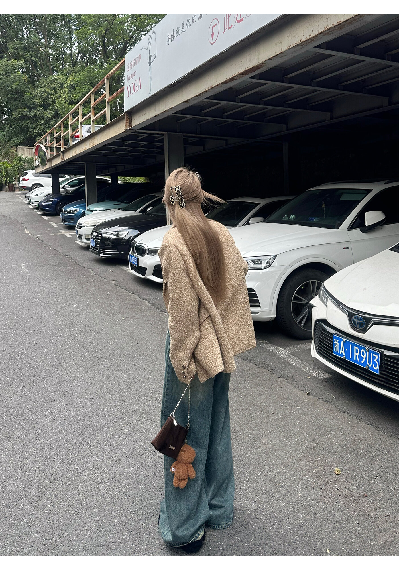 High Waist Wide Leg Jeans Women's Loose Fit Washed out Style Spring Autumn Denim Pants by LUU Peach Joy Slimming Effect · v2