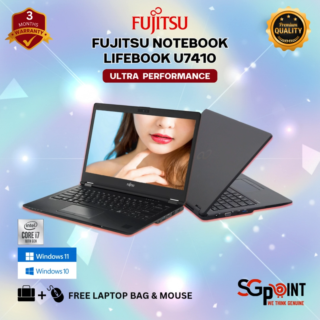 Fujitsu U7410 14” Laptop – Intel Core i7 10th Gen, Fast SSD