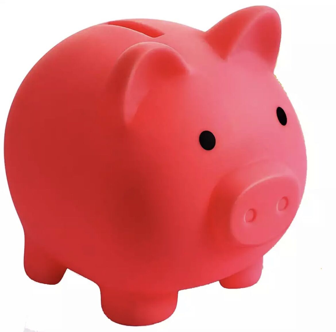 Pig Piggy Bank - L Size - Money Saving Box Saving Cash Money Plastic Animal Cute Pig Coins Storage Box Lovely Pig Cash Box