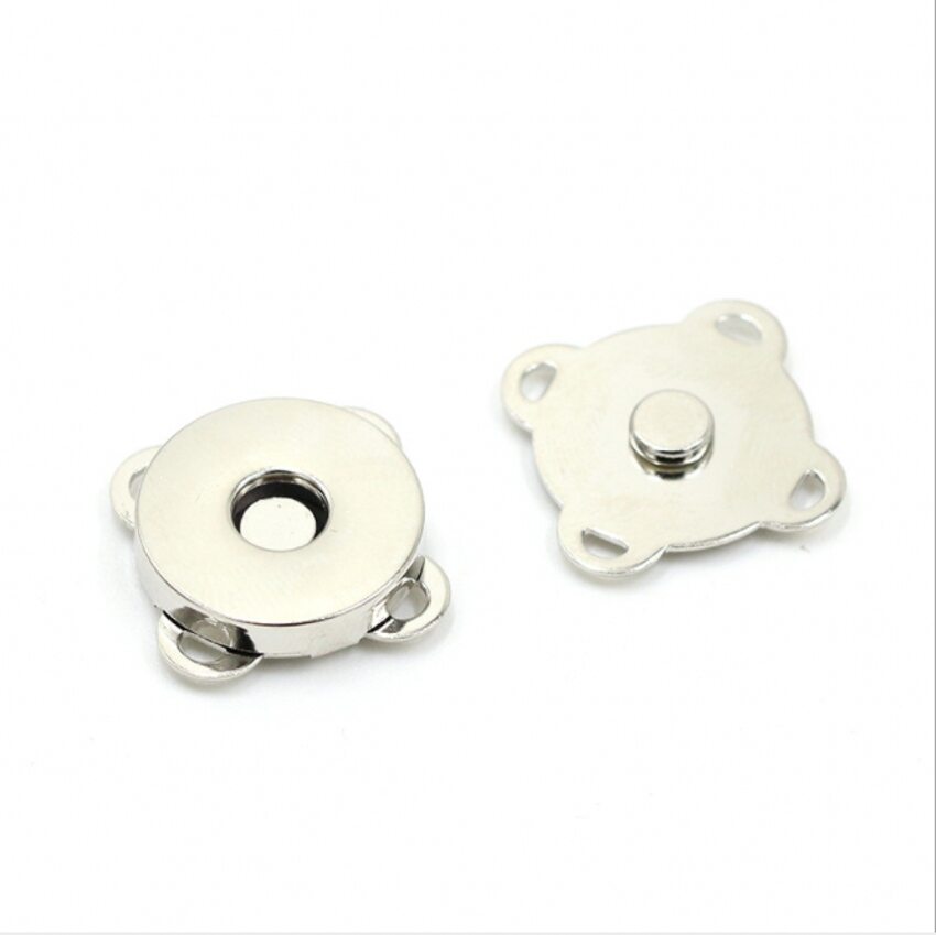 10Sets Square Magnetic Snap Fasteners Clasps Button Handbag Purse Wallet Craft Bags Parts Accessories 11mm 15mm 19mm Pick Colors