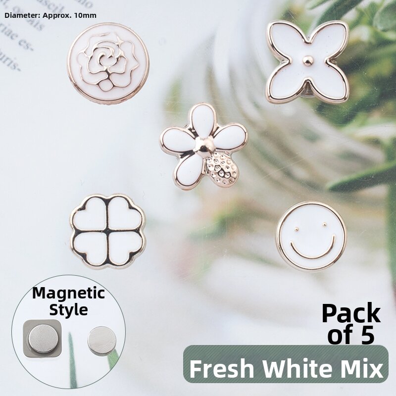 Magnetic Button Shirt Decorative Invisible Dark Button No Sewing Needed Magnetic Closure Shirt Collar Button Versatile DIY Button