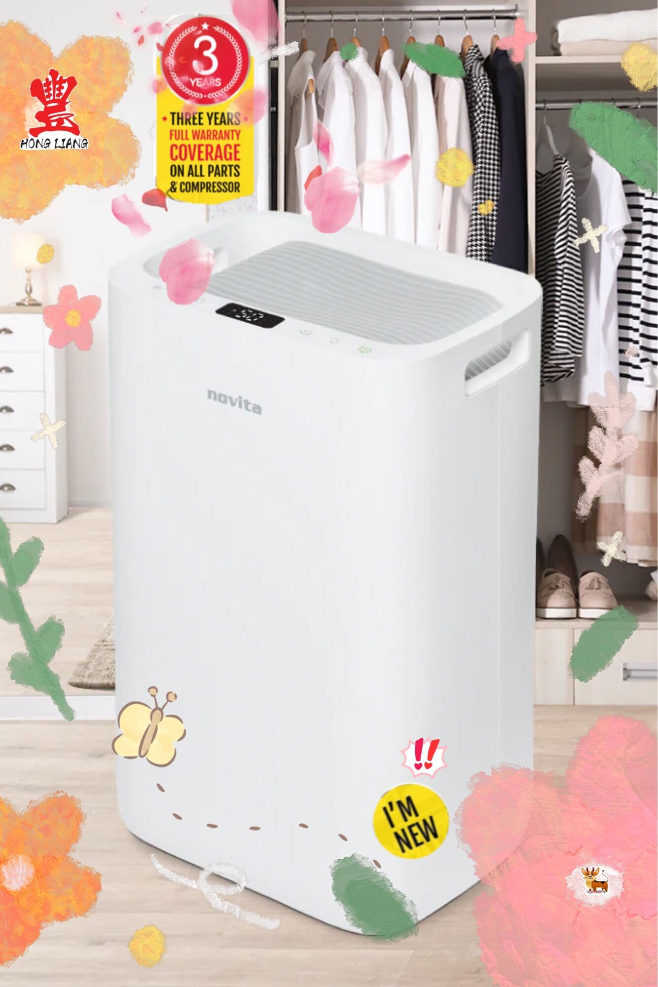 Novita ND25.5 Dehumidifier + Air Purifier The 2In1 Lazada Singapore