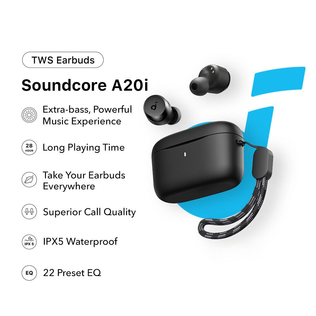 Anker Soundcore A20i Wireless Earbuds with Bluetooth, Noise Cancelling and Long Battery Life ราคา 499 บาท*ส่งฟรี