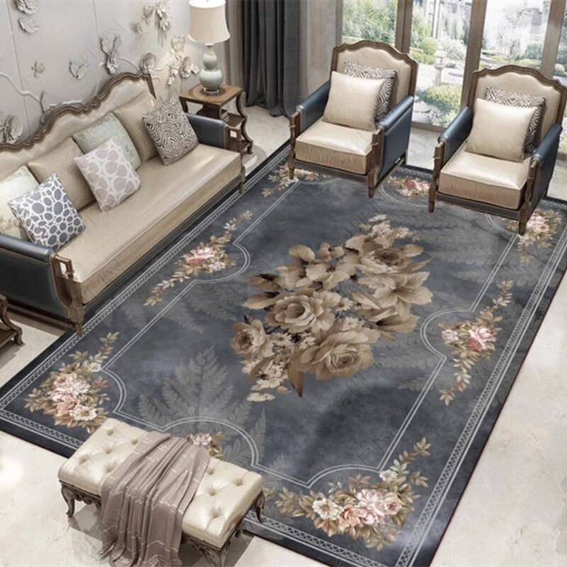 Scandinavian Living Room Carpet Coffee Table Cushion Modern Minimalist Bedroom WalltoWall Cute