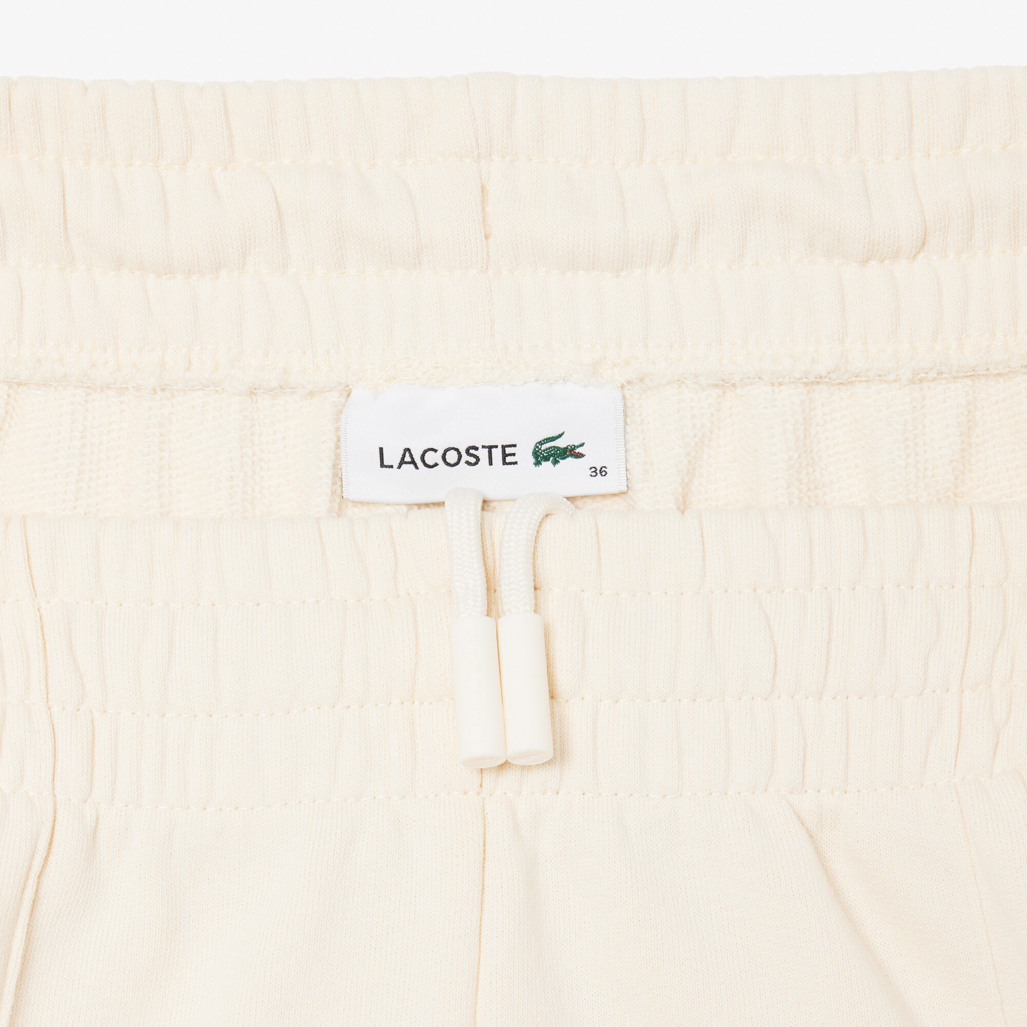 Lacoste Women's Wide Leg Badge Track Pants - Lifestyle ( Beige / White ) - XF2657. 