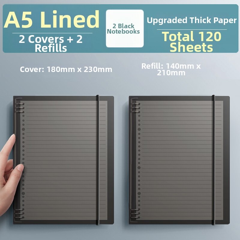Deli B5 Thickened Page Notebook Student Use A4 Spiral Bound Notebook A5 Detachable Refillable Error Question Notebook for High School And College